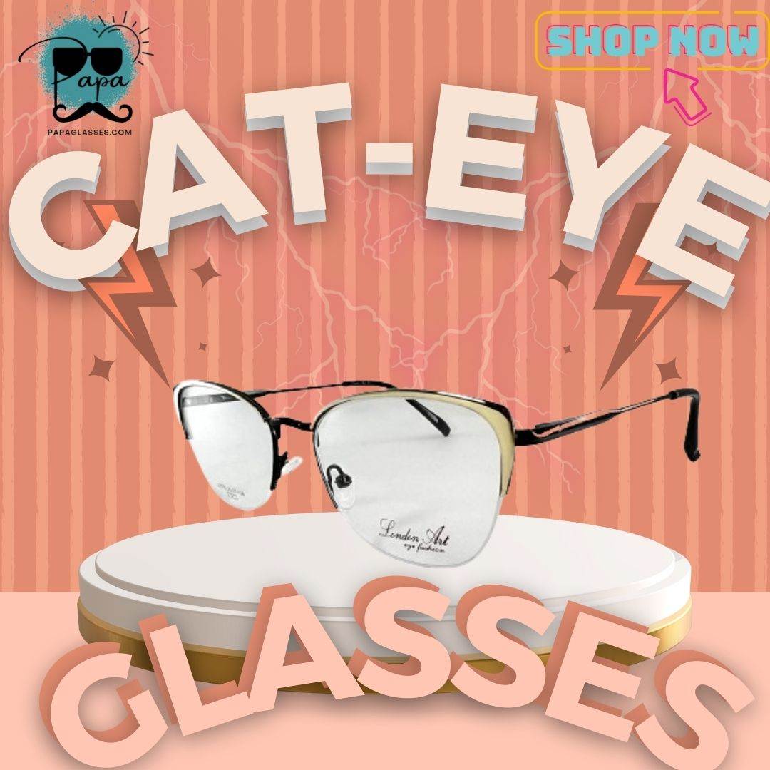Cat eye frame glasses